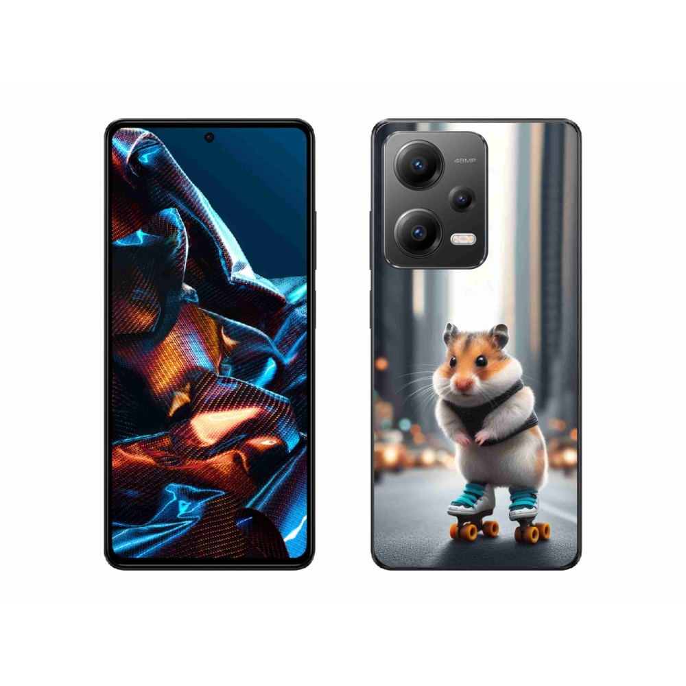 Gelový kryt mmCase na Xiaomi Redmi Note 12 Pro 5G - křeček na bruslích