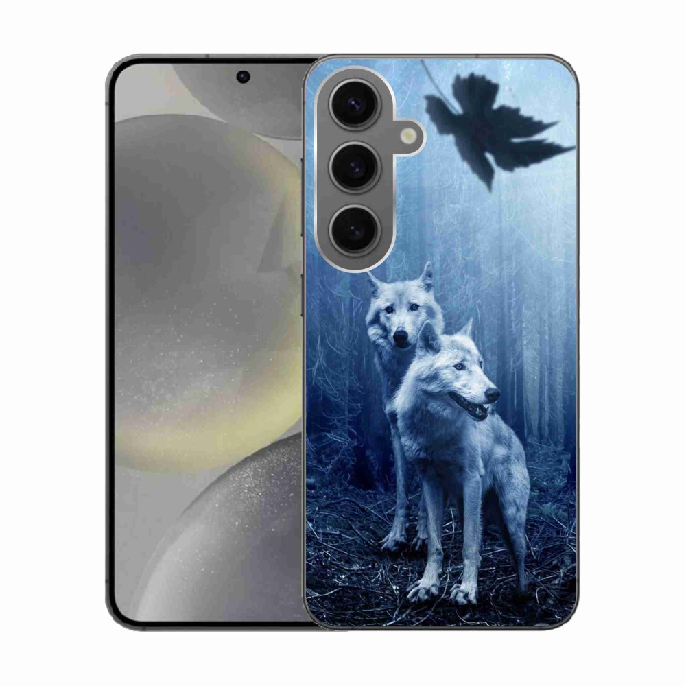 Gelový kryt mmCase na Samsung Galaxy S24 - vlci v lese