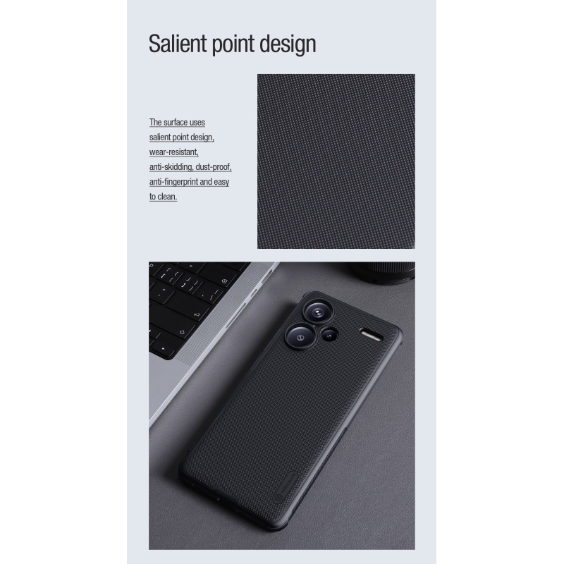 Nillkin Super Frosted PRO Magnetic Zadní Kryt pro Xiaomi Redmi Note 13 Pro+ 5G Black