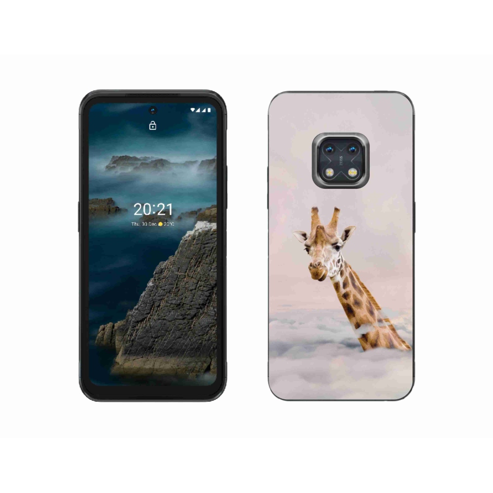 Gelový kryt mmCase na Nokia XR20 - žirafa v oblacích