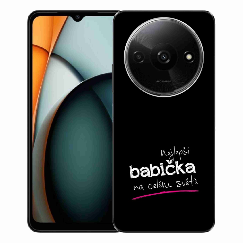 Gelový kryt mmCase na Xiaomi Redmi A3  - nejlepší babička 4 černé pozadí