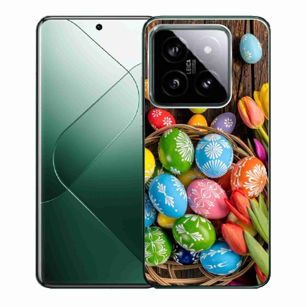 Gelový kryt mmCase na Xiaomi 14 - velikonoční vajíčka