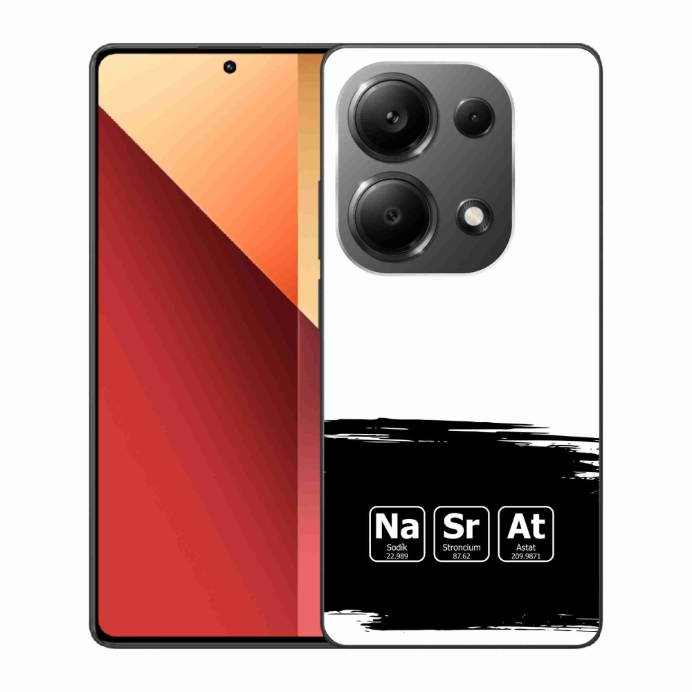 Gelový kryt mmCase na Xiaomi Redmi Note 13 Pro 4G/Poco M6 Pro  - chemické prvky černobílé pozadí