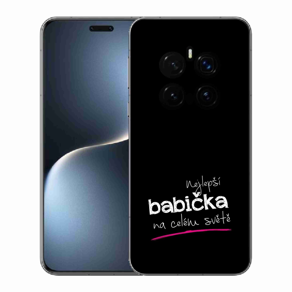 Gelový kryt mmCase na Honor Magic 7 Pro 5G - nejlepší babička 4 černé pozadí