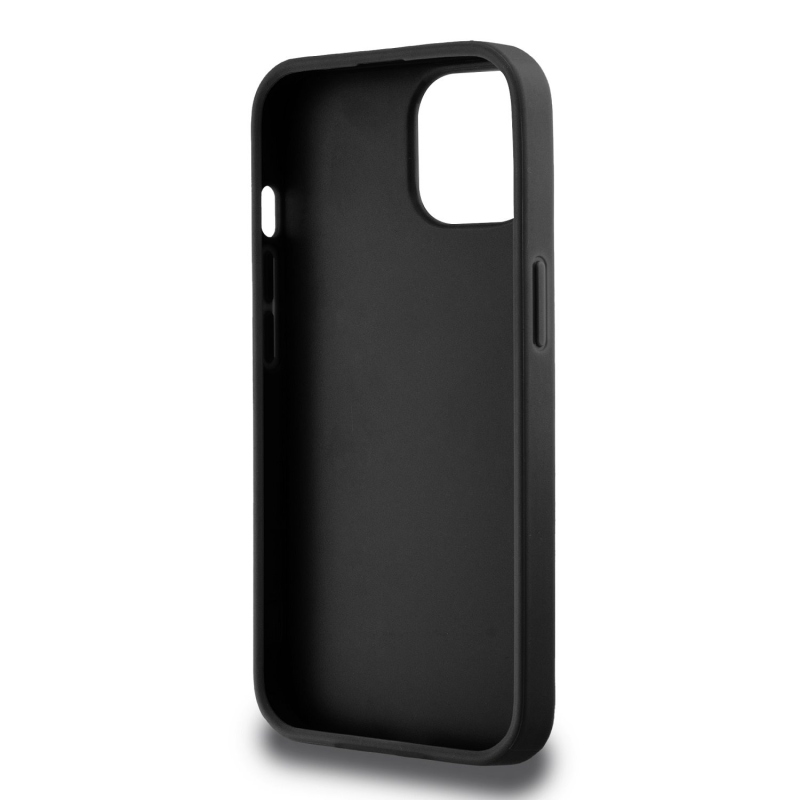 DKNY PU Leather Checkered Pattern and Stripe Zadní Kryt pro iPhone 12/12 Pro Black