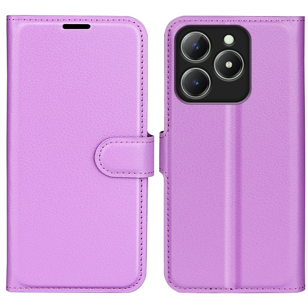 Litchi knížkové pouzdro na Realme C61/C63 - fialové