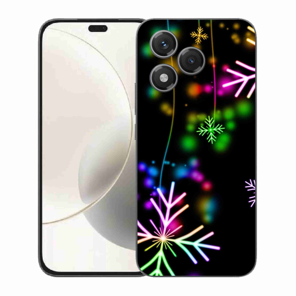 Gelový kryt mmCase na Honor 400 Lite - barevné vločky