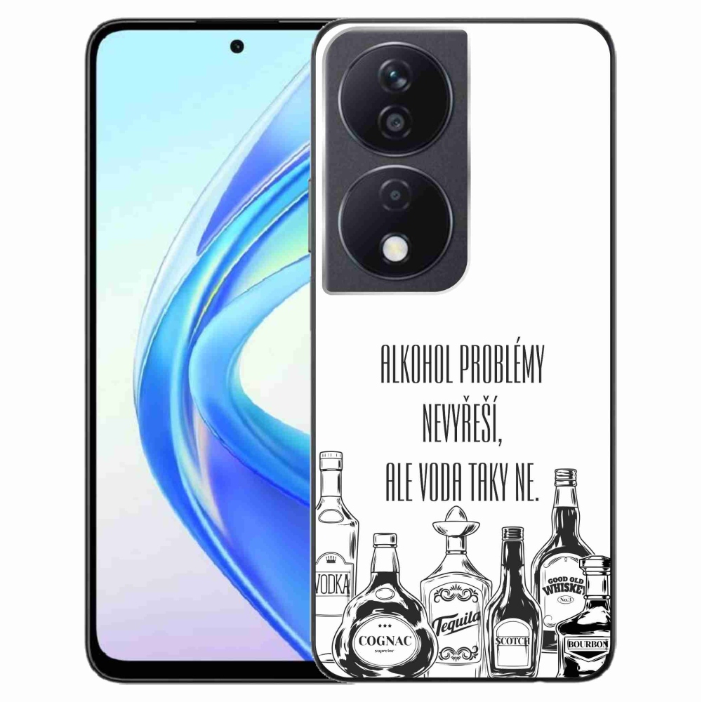 Gelový kryt mmCase na Honor X7b/Honor 90 Smart - vtipný text bílé pozadí