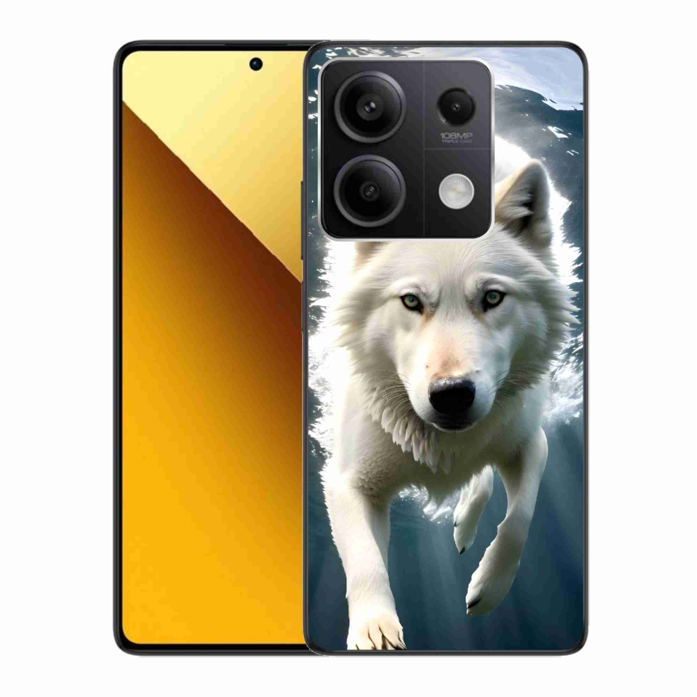 Gelový kryt mmCase na Xiaomi Redmi Note 13 5G - bílý vlk