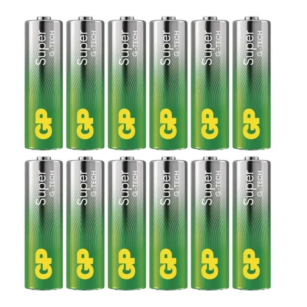 Alkalická baterie GP Super AA (LR6) - 12ks