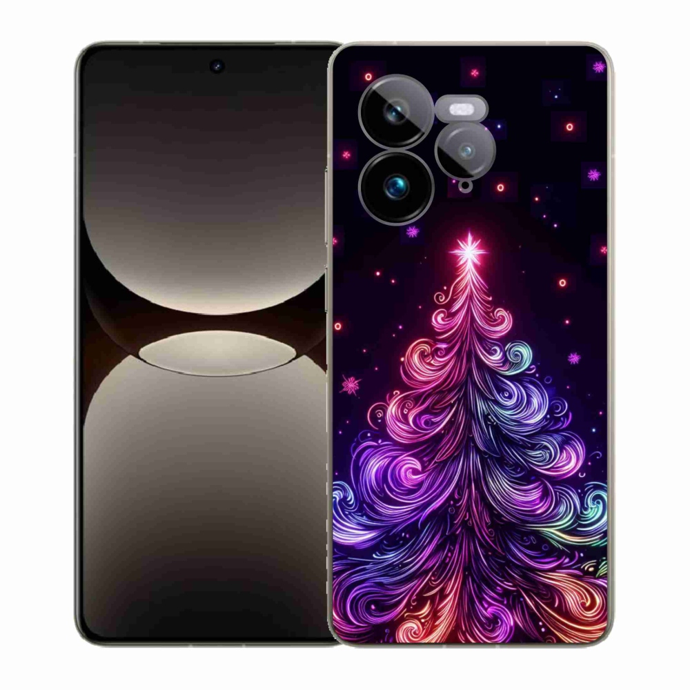 Gelový kryt mmCase na Realme GT 7 Pro 5G - neonový vánoční stromek 1