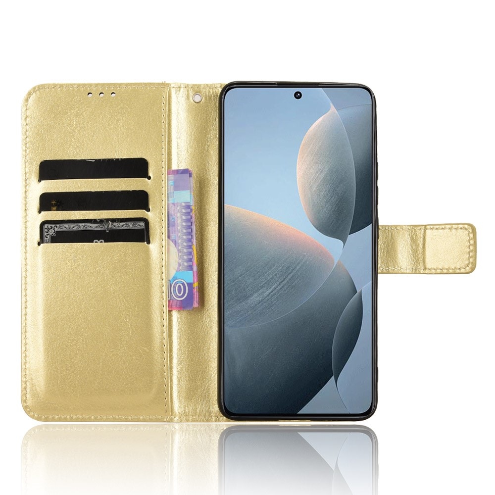 Wallet knížkové pouzdro na Xiaomi Poco X6 Pro 5G - zlaté