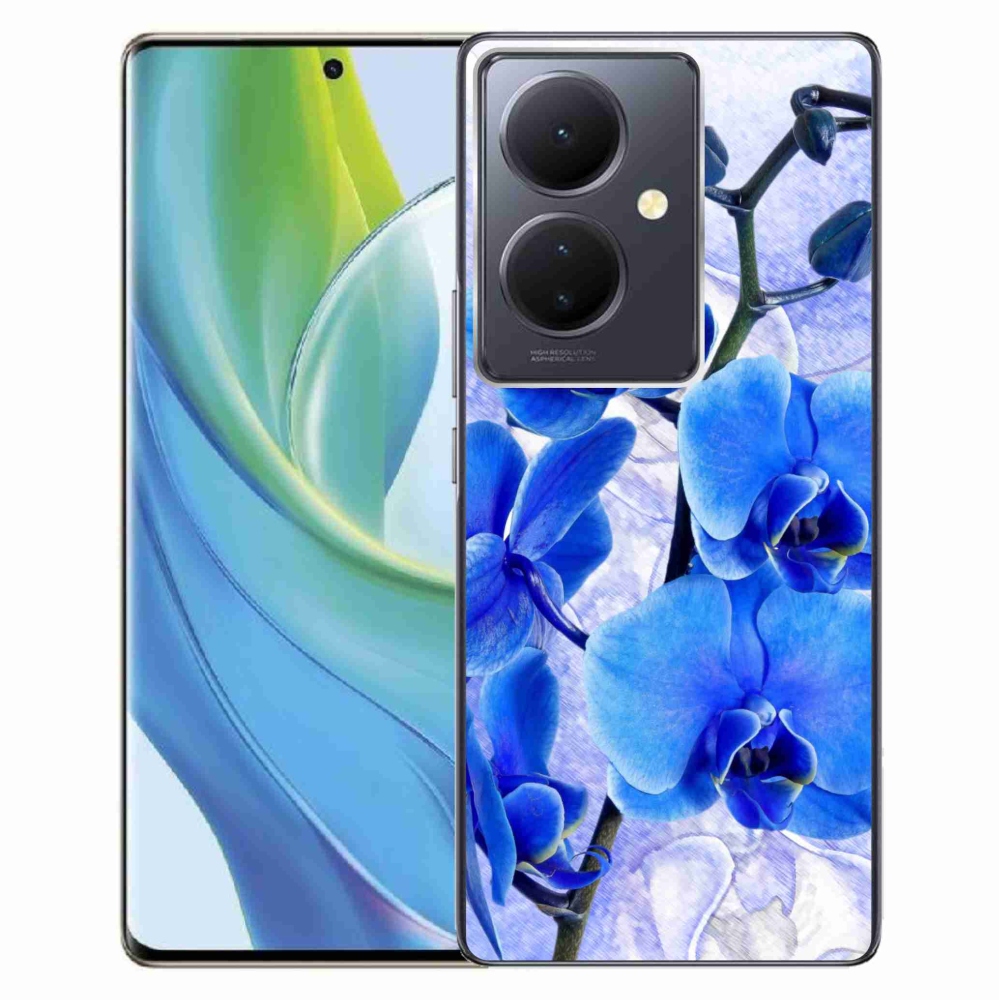Gelový kryt mmCase na Vivo V29 Lite 5G - modré květy