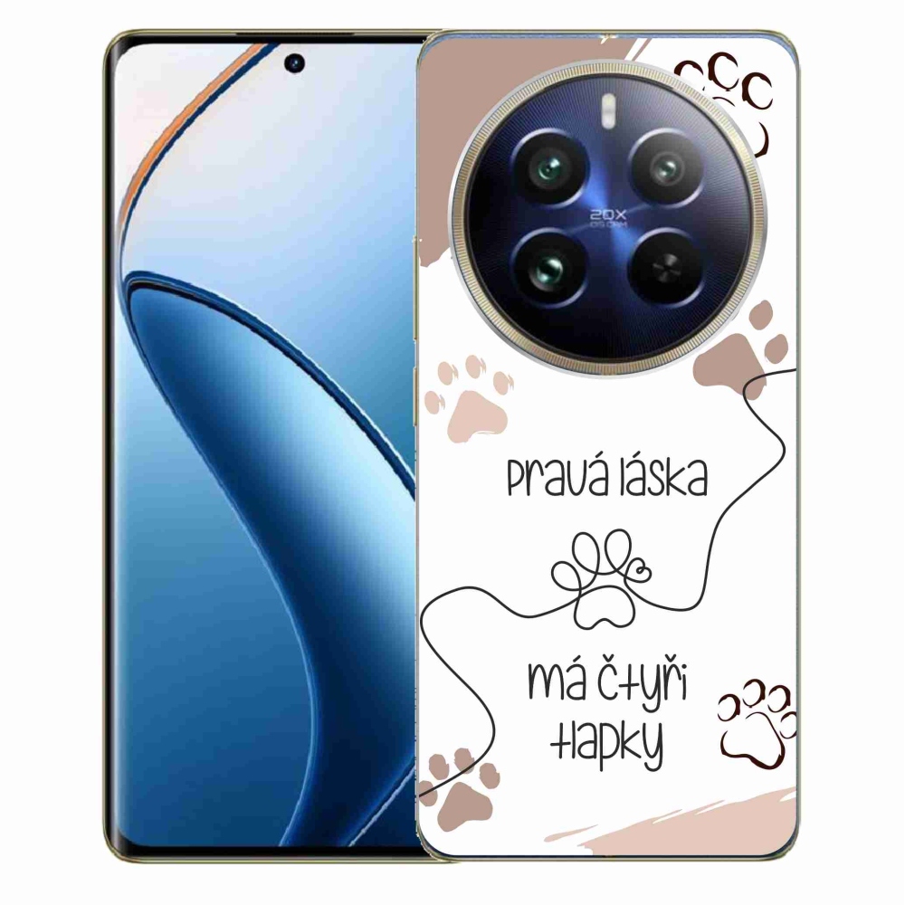 Gelový kryt mmCase na Realme 12 Pro 5G/12 Pro+ 5G - psí motiv 1 bílé pozadí