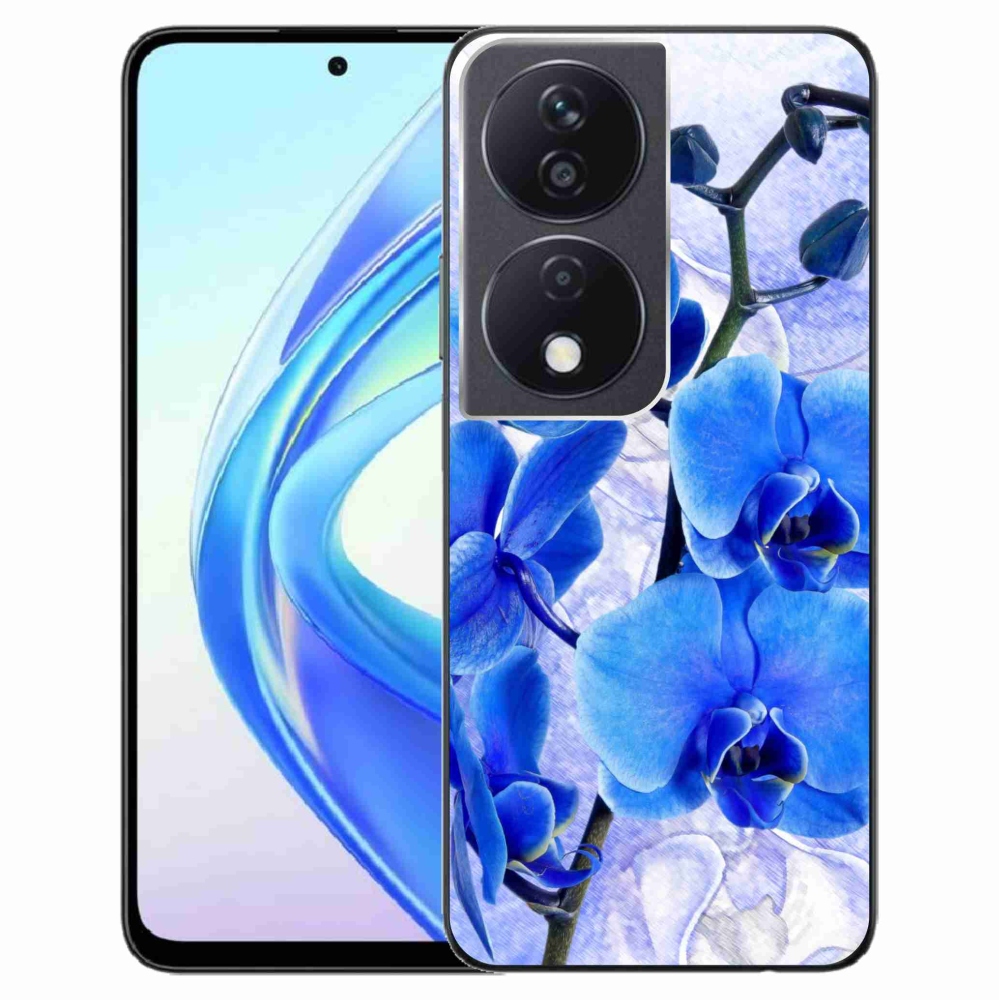 Gelový kryt mmCase na Honor X7b/Honor 90 Smart - modré květy