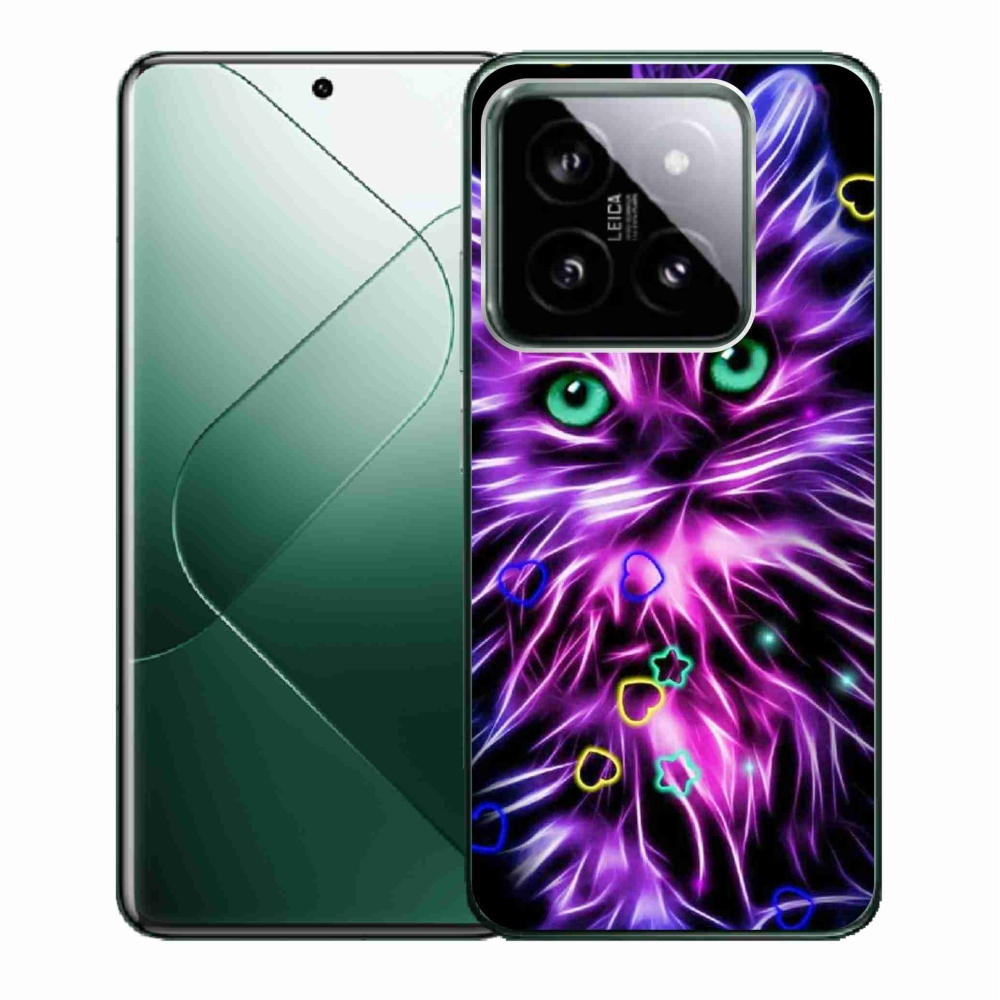 Gelový kryt mmCase na Xiaomi 14 - abstraktní kočka