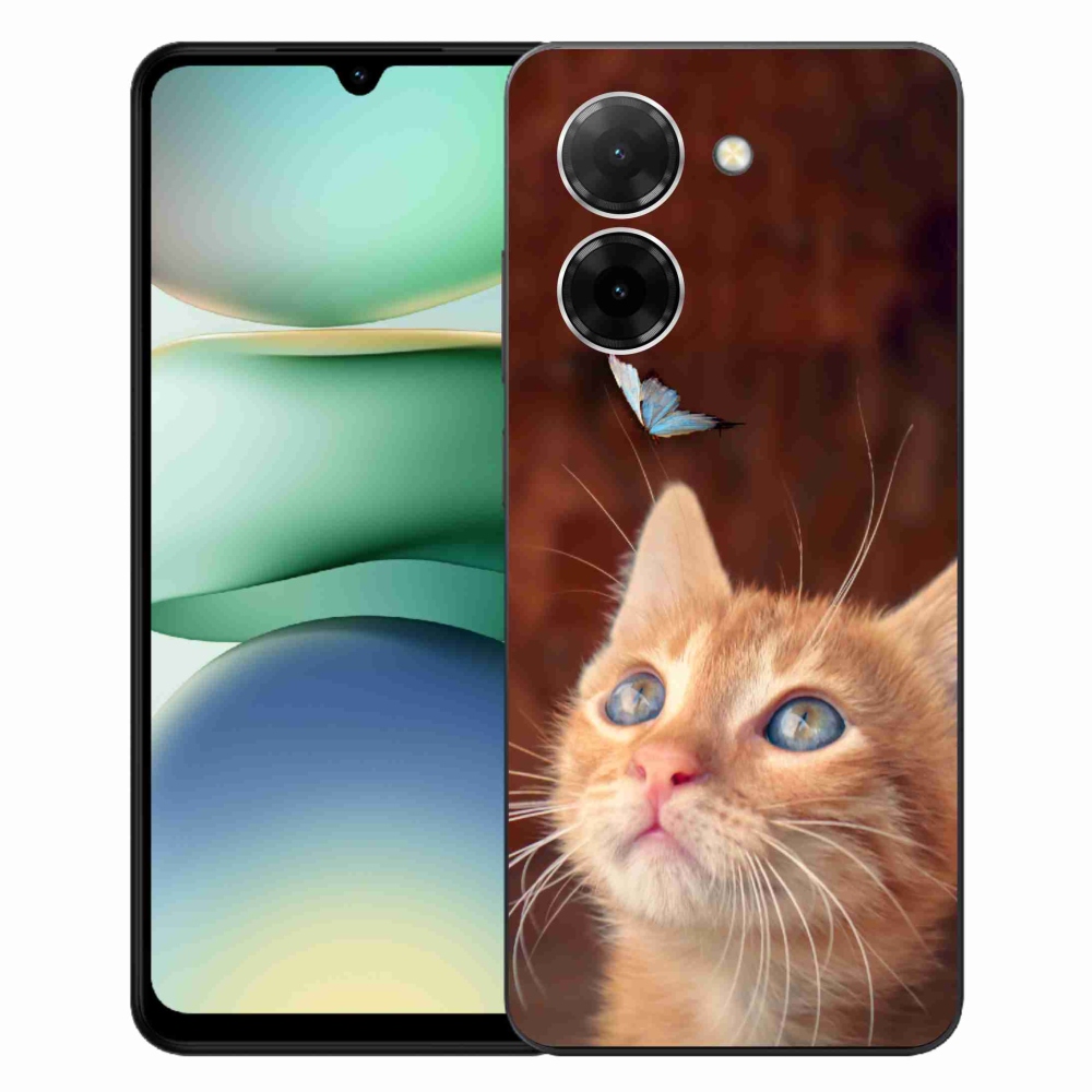 Gelový kryt mmCase na Xiaomi Redmi A5 (173.45x79.35x8.45mm) - motýl a kotě