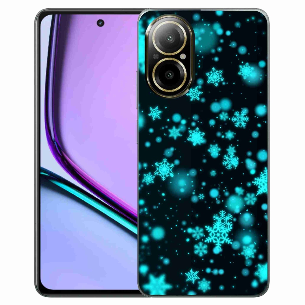 Gelový kryt mmCase na Realme C67 - sněhové vločky 1