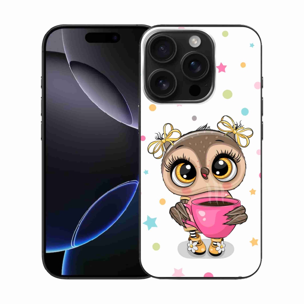 Gelový kryt mmCase na iPhone 16 Pro - kreslená sovička