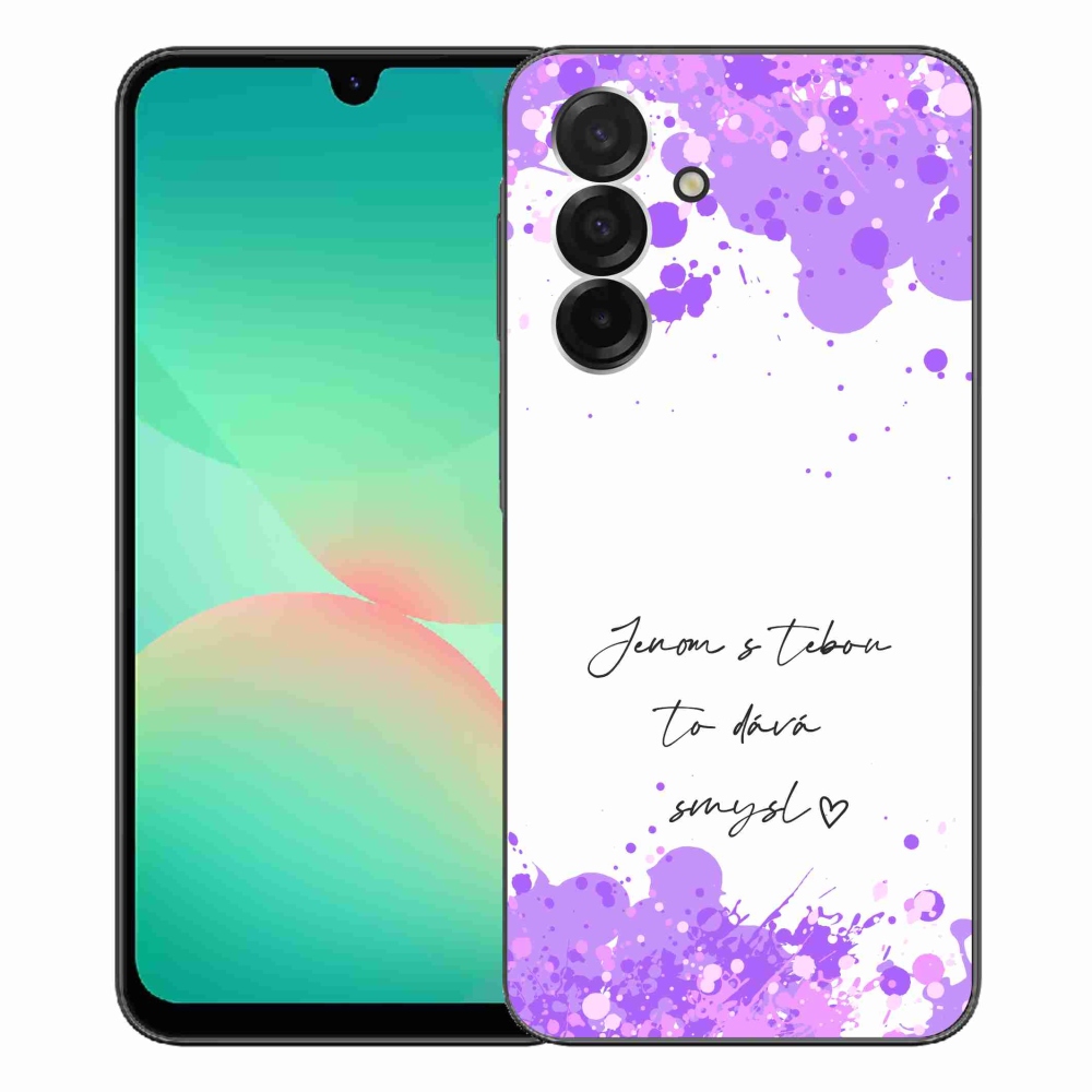 Gelový kryt mmCase na Samsung Galaxy A26 5G - zamilovaný text bílé pozadí