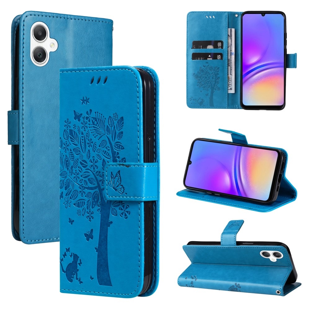 Trees knížkové pouzdro na Samsung Galaxy A06 4G - modré