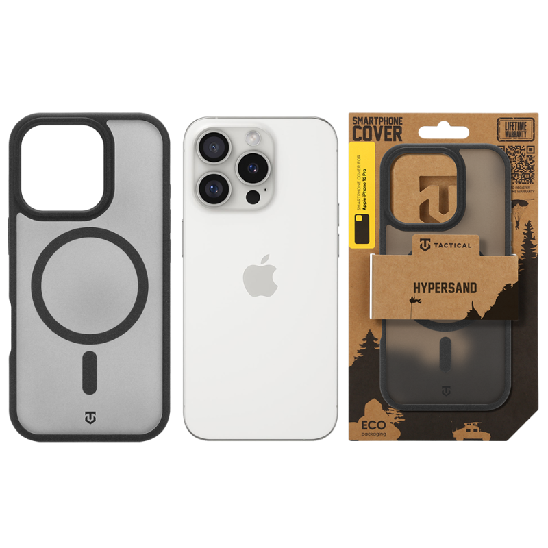 Tactical MagForce Hypersand Kryt pro Apple iPhone 16 Pro Asphalt