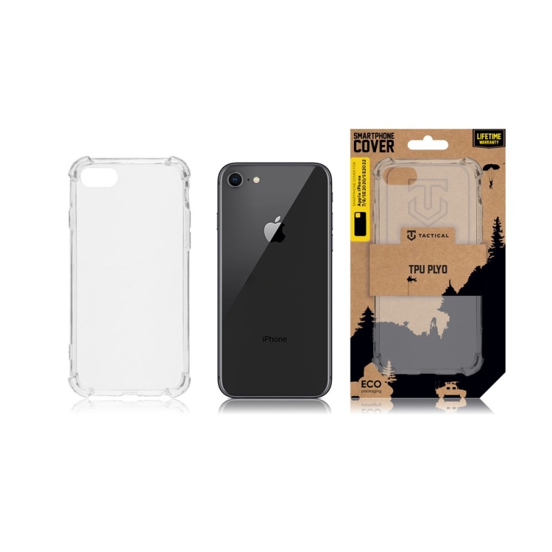 Tactical TPU Plyo Kryt pro Apple iPhone 7/8/SE2020/SE2022 - průhledný