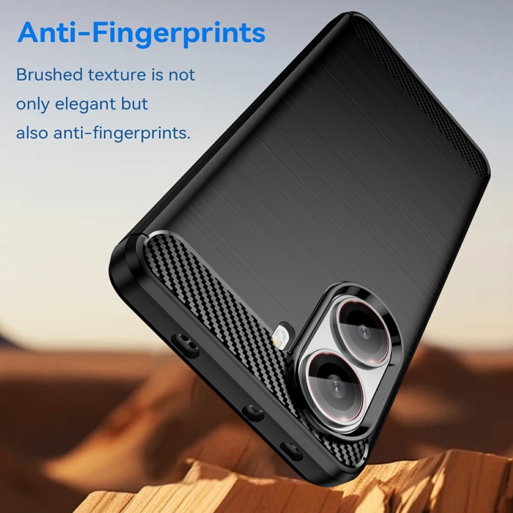 Carbon odolný gelový obal na Xiaomi Poco X7 Pro 5G - černý