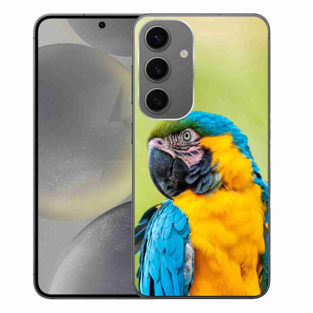 Gelový obal mmCase na Samsung Galaxy S24+ - papoušek ara 2