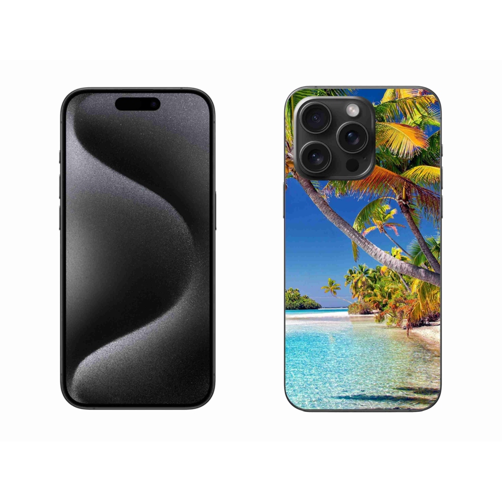 Gelový obal mmCase na iPhone 15 Pro Max - mořská pláž