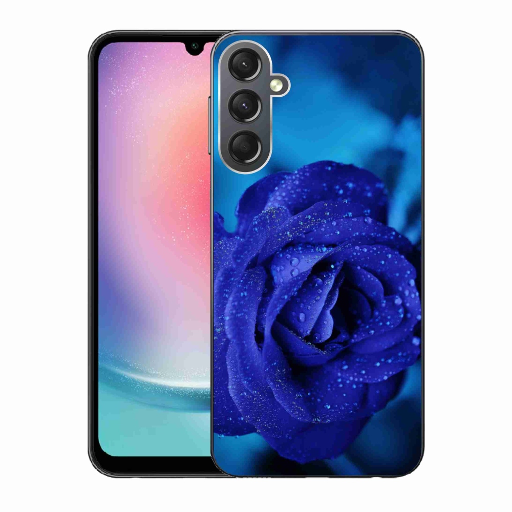 Gelový obal mmCase na Samsung Galaxy A24 - modrá růže