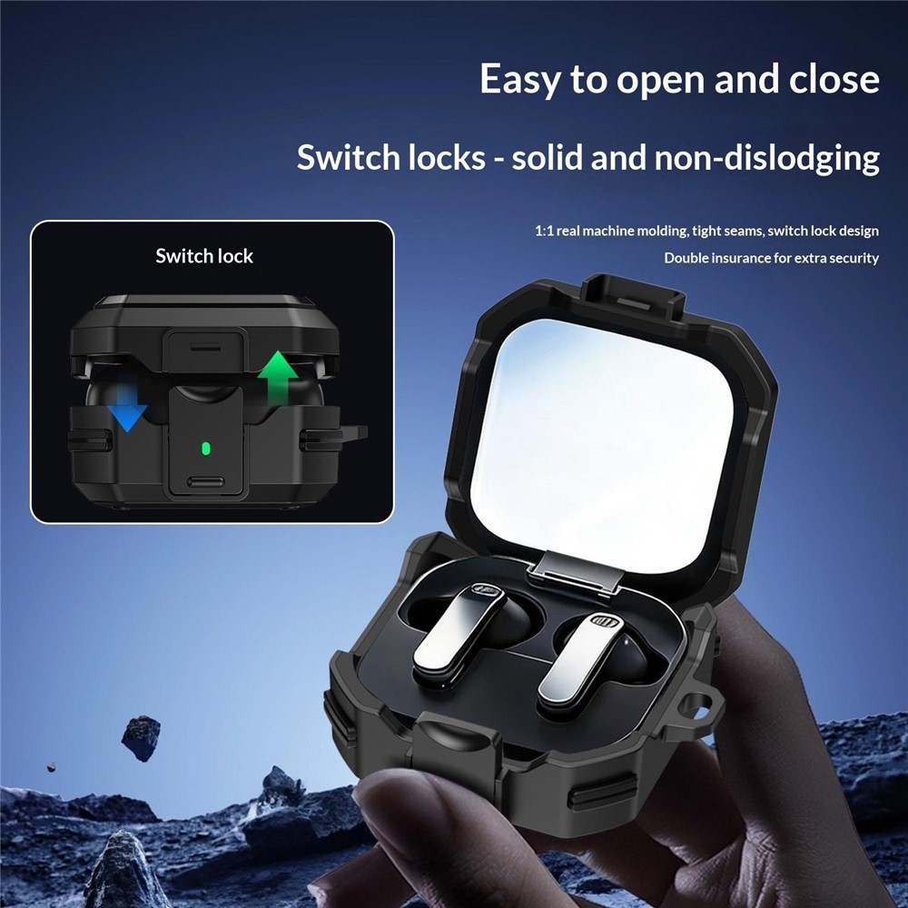 Lock odolný obal na Samsung Galaxy Buds4 Pro/Buds4 - černý
