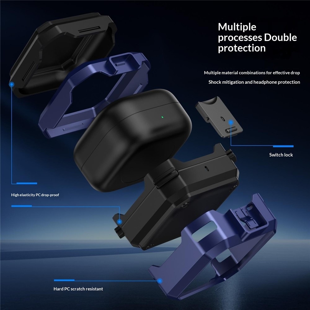 Lock odolný obal na Samsung Galaxy Buds4 Pro/Buds4 - modrý