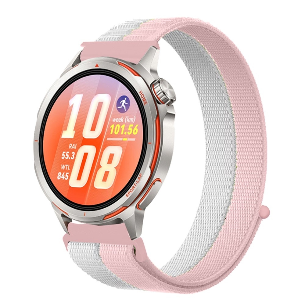 Loops nylonový řemínek 20mm na Samsung Galaxy Watch7 44mm/40mm - šedý/růžový