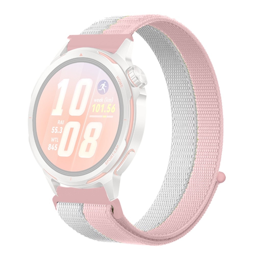 Loops nylonový řemínek 20mm na Samsung Galaxy Watch7 44mm/40mm - šedý/růžový
