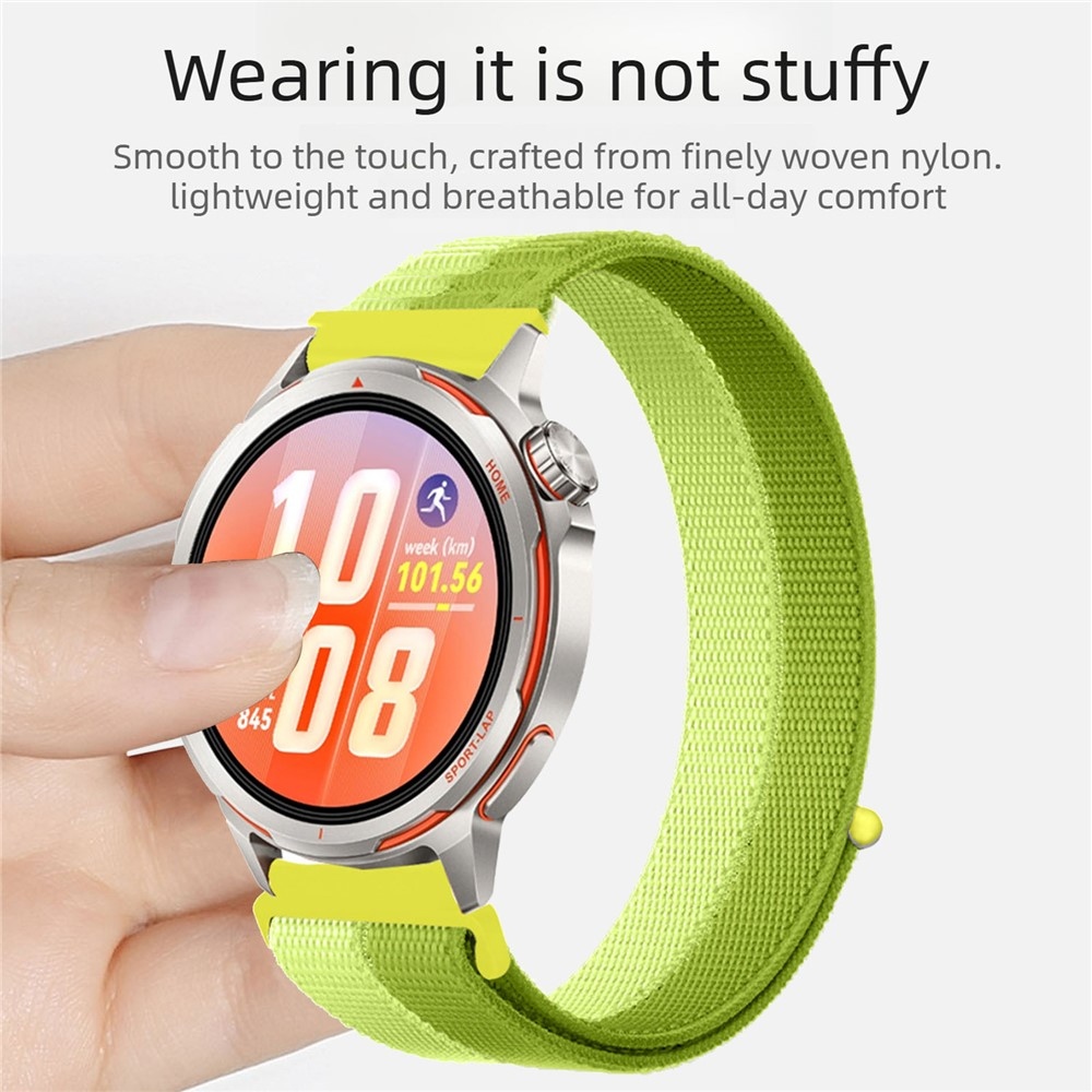 Loops nylonový řemínek 20mm na Samsung Galaxy Watch7 44mm/40mm - žlutý