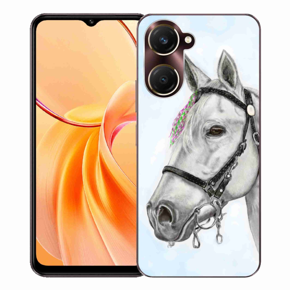Gelový kryt mmCase na Vivo Y28s 5G - bílý kůň 1