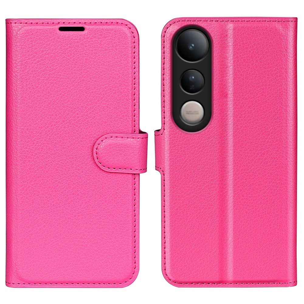 Litchi knížkové pouzdro na Vivo V50 Lite 4G/5G - rose