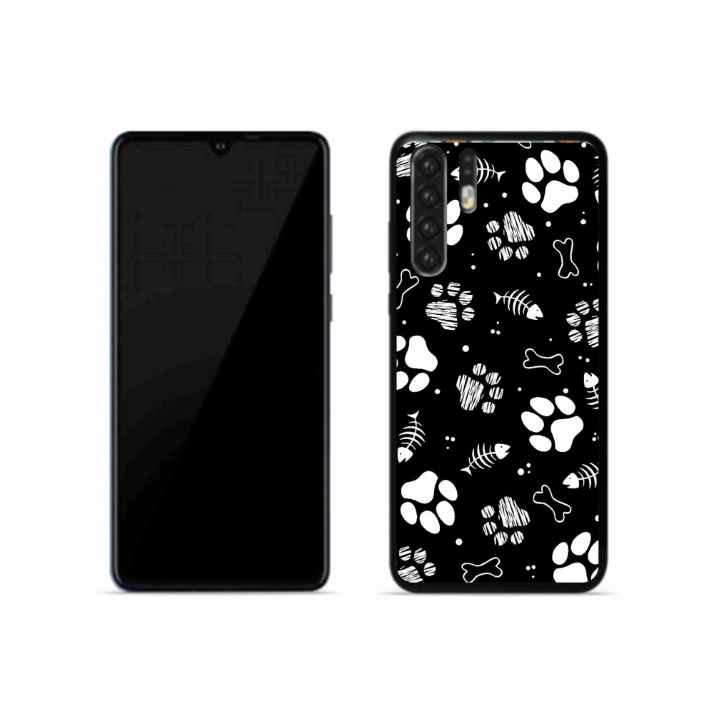 Gelový kryt mmCase na mobil Huawei P30 Pro - psí tlapky