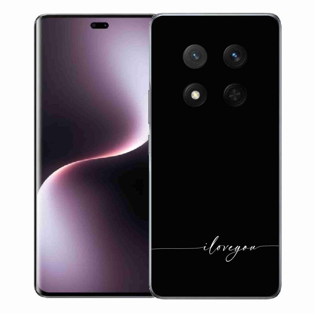 Gelový kryt mmCase na Honor Magic 7 Lite 5G - I love you černé pozadí