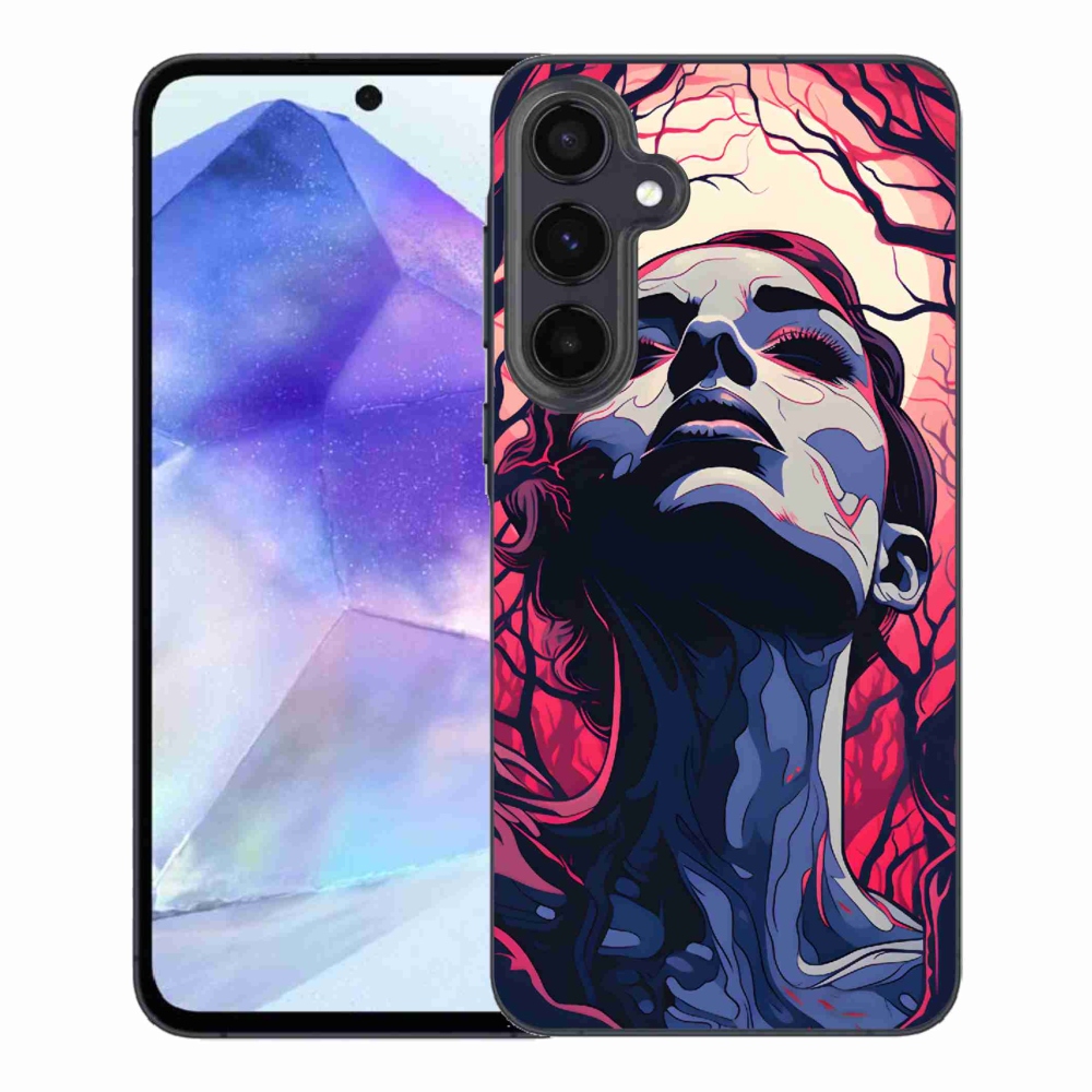 Gelový kryt mmCase na Samsung Galaxy A55 5G - abstraktní obličej