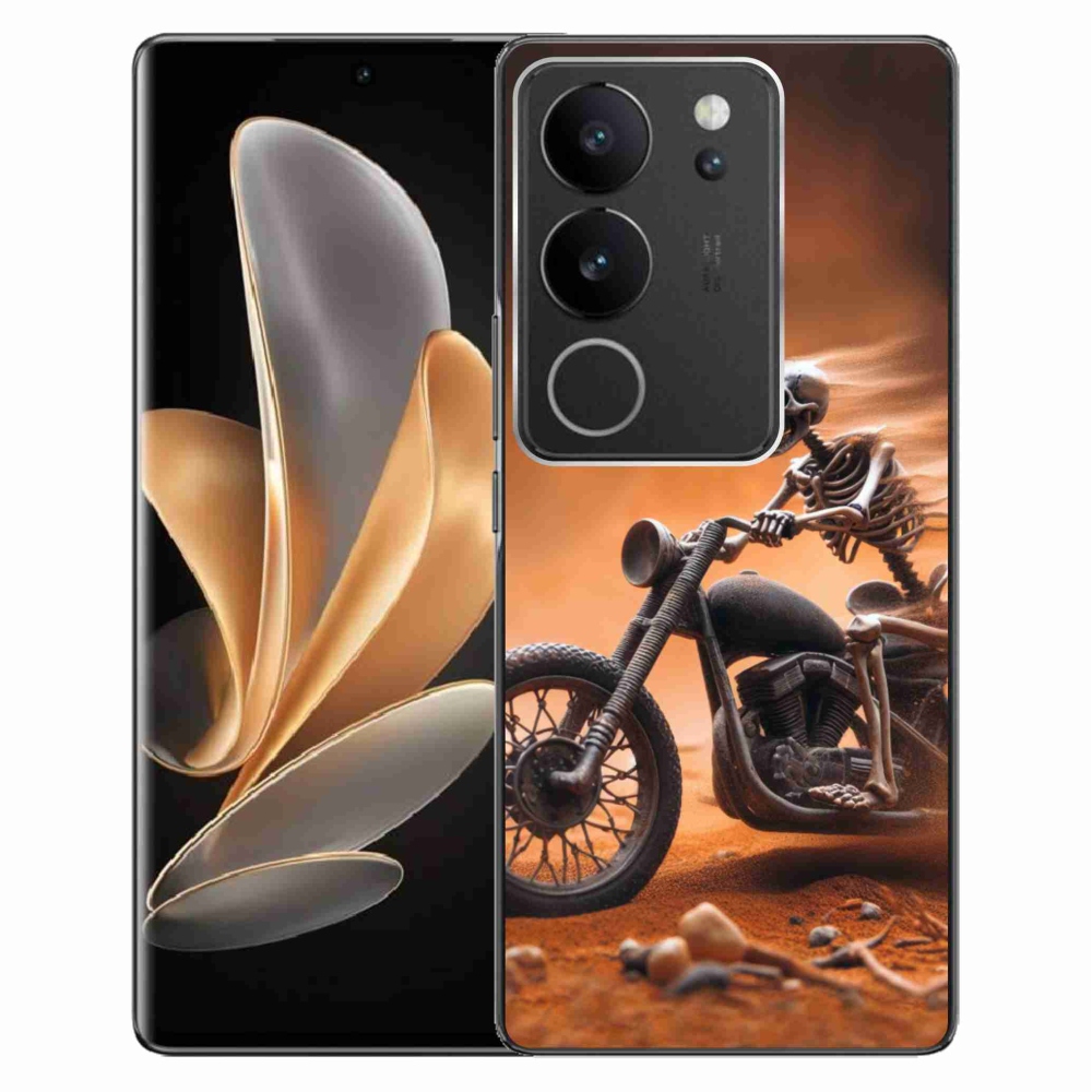 Gelový kryt mmCase na Vivo V29 5G - kostra na motorce