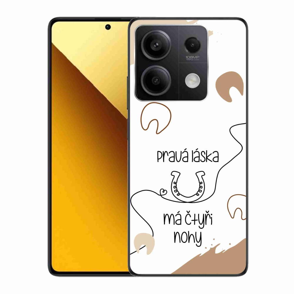 Gelový kryt mmCase na Xiaomi Redmi Note 13 5G - koňský motiv bílé pozadí