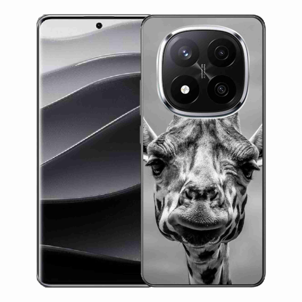 Gelový kryt mmCase na Xiaomi Redmi Note 14 Pro+ 5G - černobílá žirafa