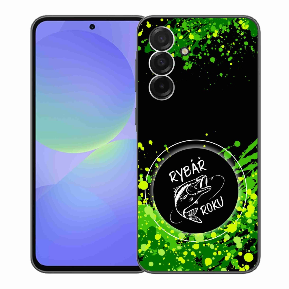 Gelový kryt mmCase na Samsung Galaxy A36 5G - rybář roku černé pozadí