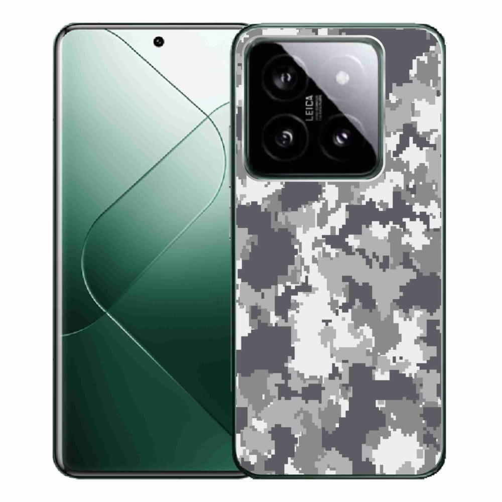Gelový kryt mmCase na Xiaomi 14 Pro - maskáčový vzor 2
