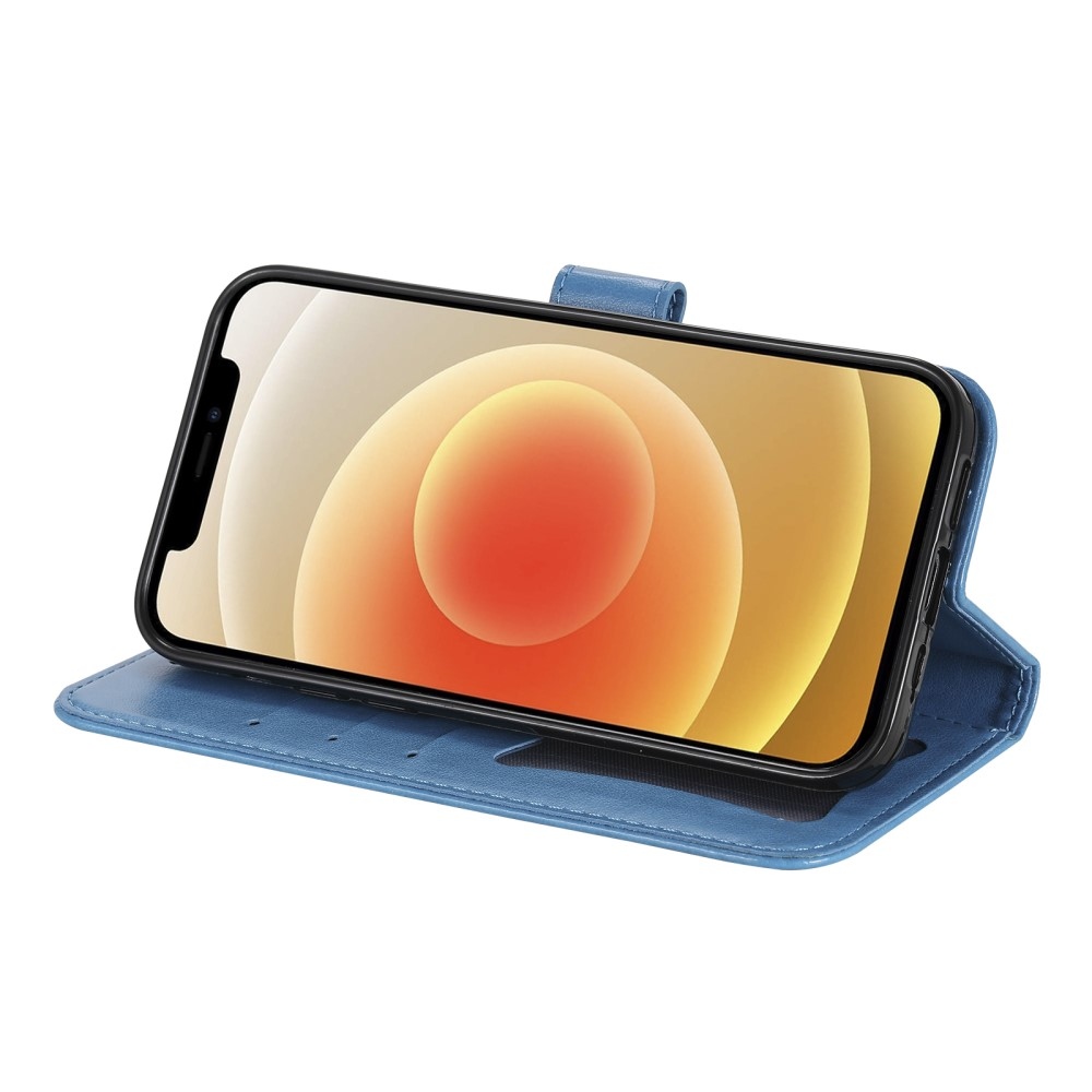 Floral knížkové pouzdro na Realme 14 5G - modré