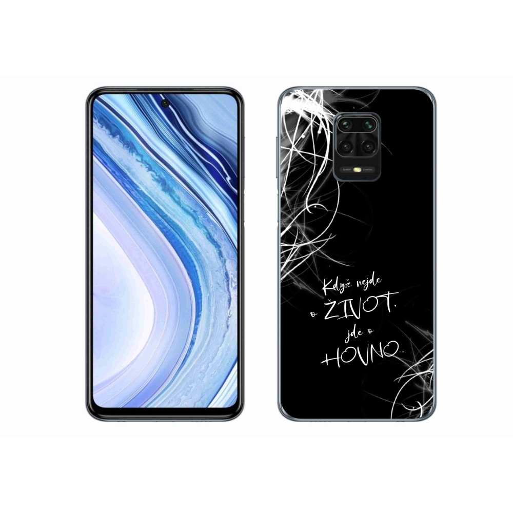 Gelový kryt mmCase na Xiaomi Redmi Note 9S - vtipný text 16 černé pozadí