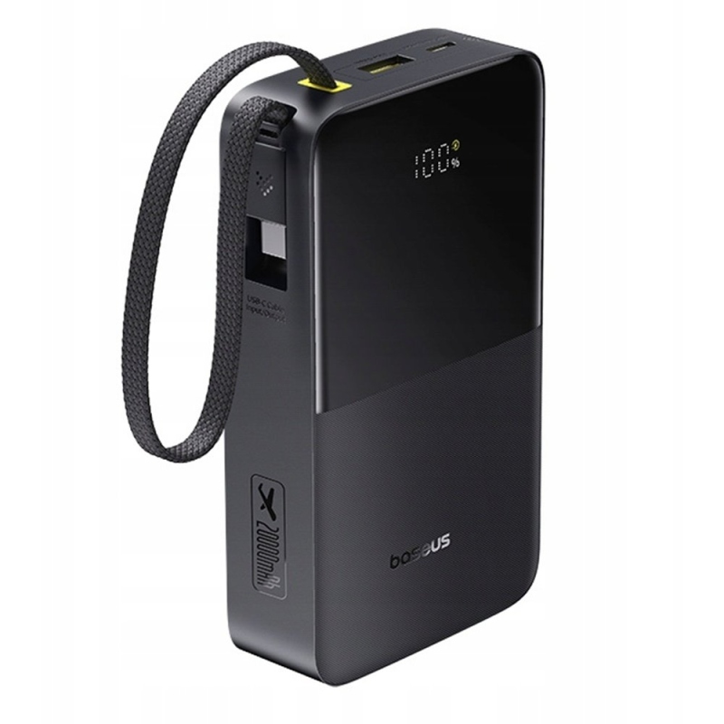 Baseus EnerFill FC51 Bipow 2 Pro 22.5W Powerbanka s Integrovaným Kabelem 20000mAh Cosmic Black