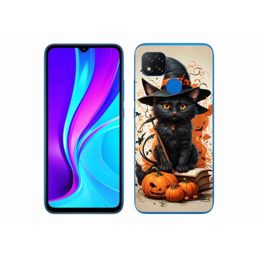 Gelový kryt mmCase na Xiaomi Redmi 9C - kocour čaroděj